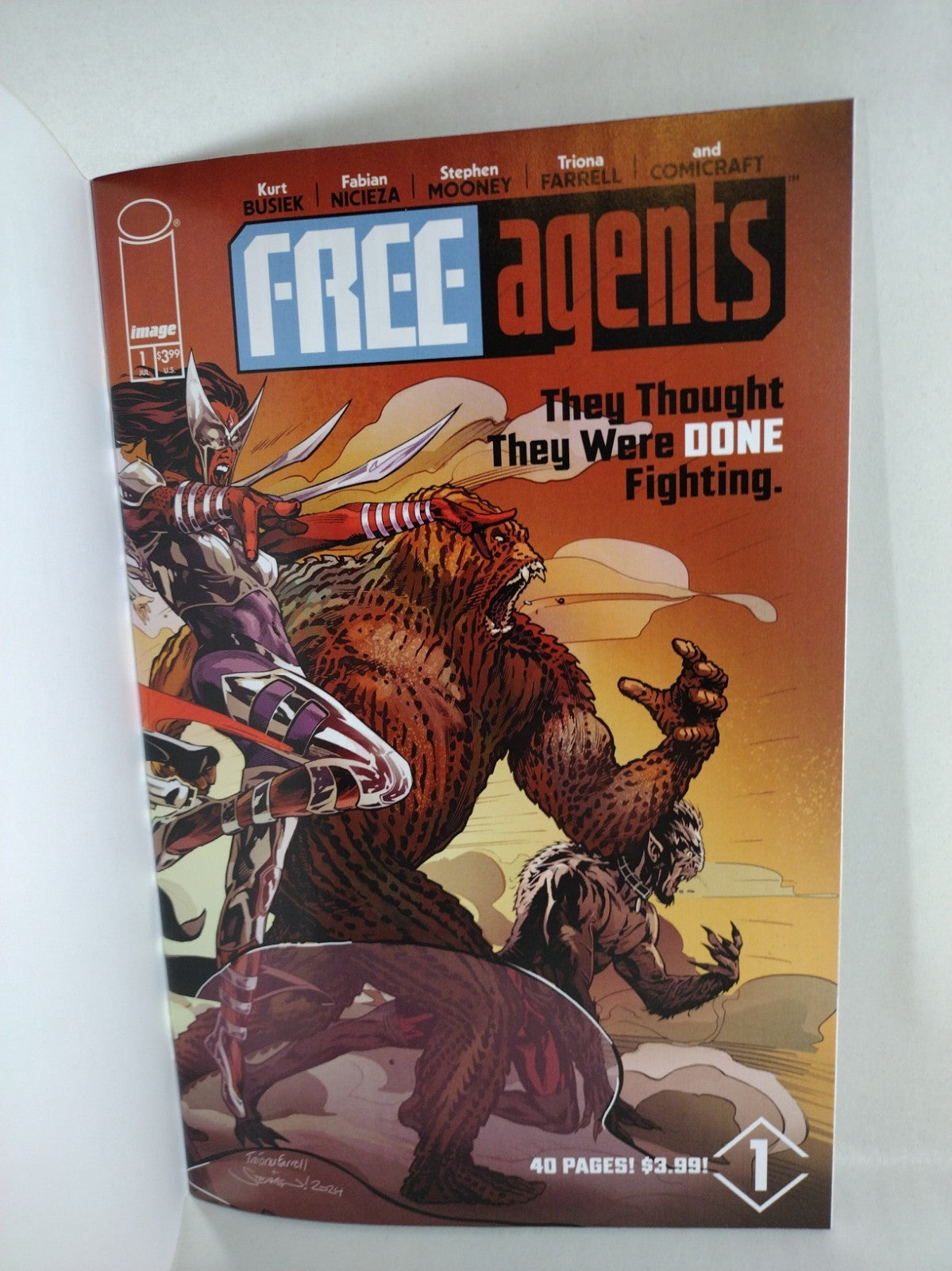 Free Agents 1 (2024) Image Comic Busiek Nicieza Blank Sketch Variant Cover NM
