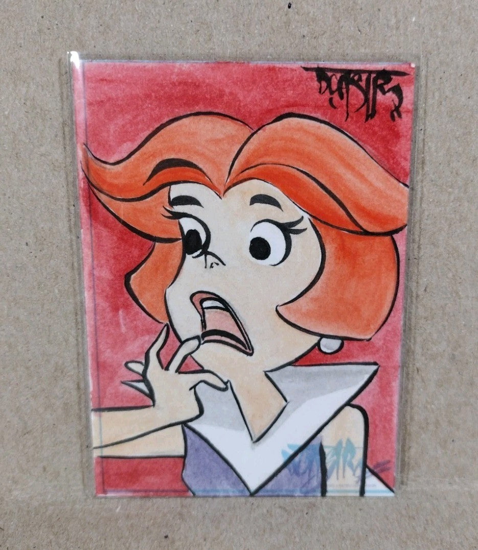 Dave Castr Crusin (2025) OAC Sketch Card W Original Jane Jetson Art ACEO