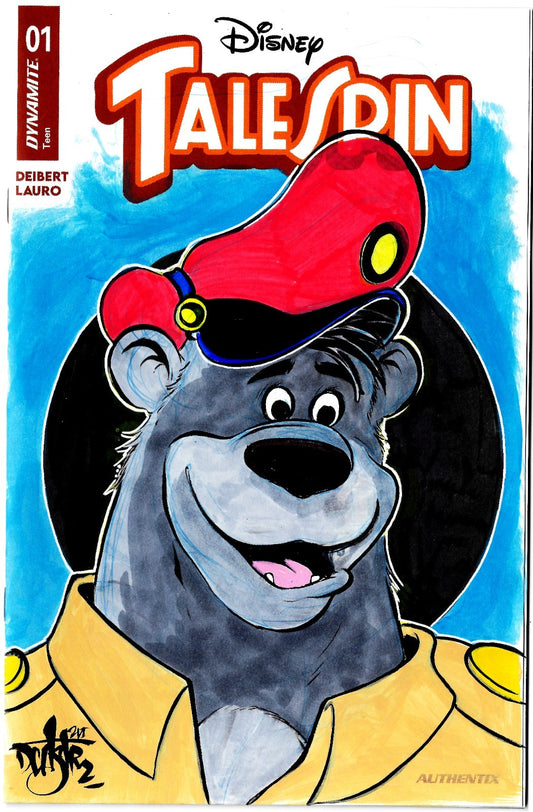 Talespin #1 (2026) Dynamite Sketch Cover Comic W Original Dave Castr Baloo Art