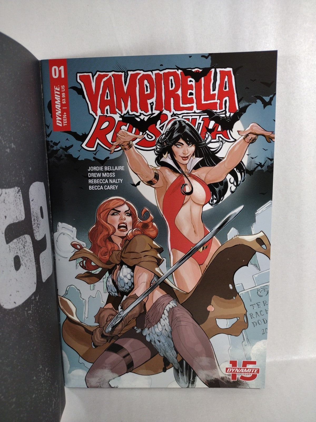 Vampirella Red Sonja #1 (2016) Blank Cover Comic W Original Dave Castr Art