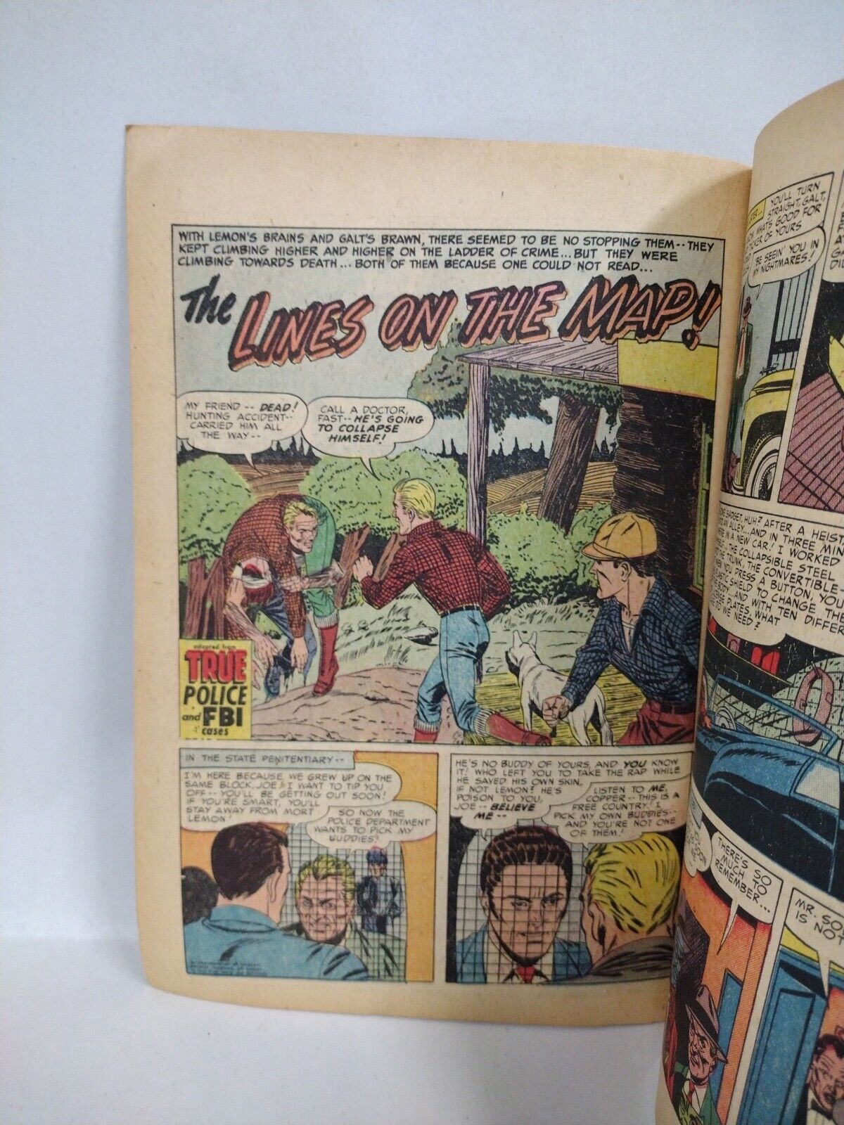 Coveress Golden Age Crime Comic Detective Headline Justice Traps The Guilty 