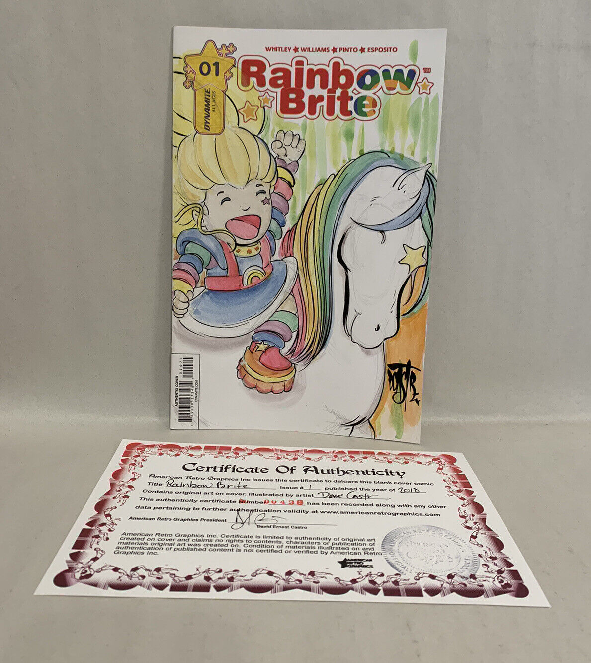 RAINBOW BRITE #1 Blank Sketch Variant Cover Comic 438 W Original Art Dave Castr