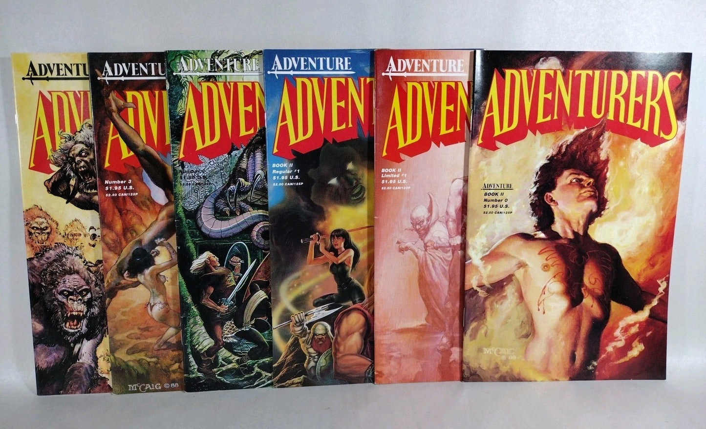 Adventurers Book II (1987) Adventure Publications Comic Lot #0 1 1 2 3 4 FN-VF