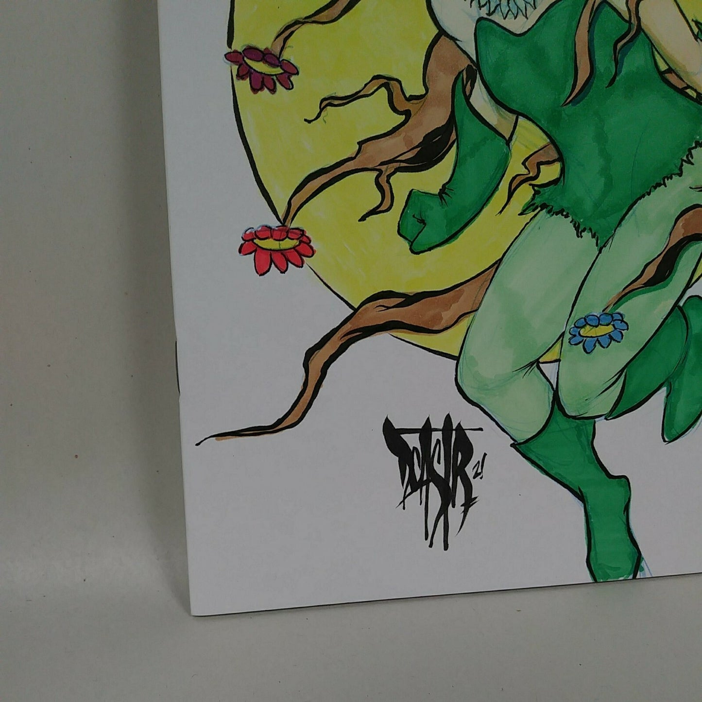 Harley Quinn Poison Ivy 1 (2019) DC Sketch Cover Comic W Original Dave Castr Art