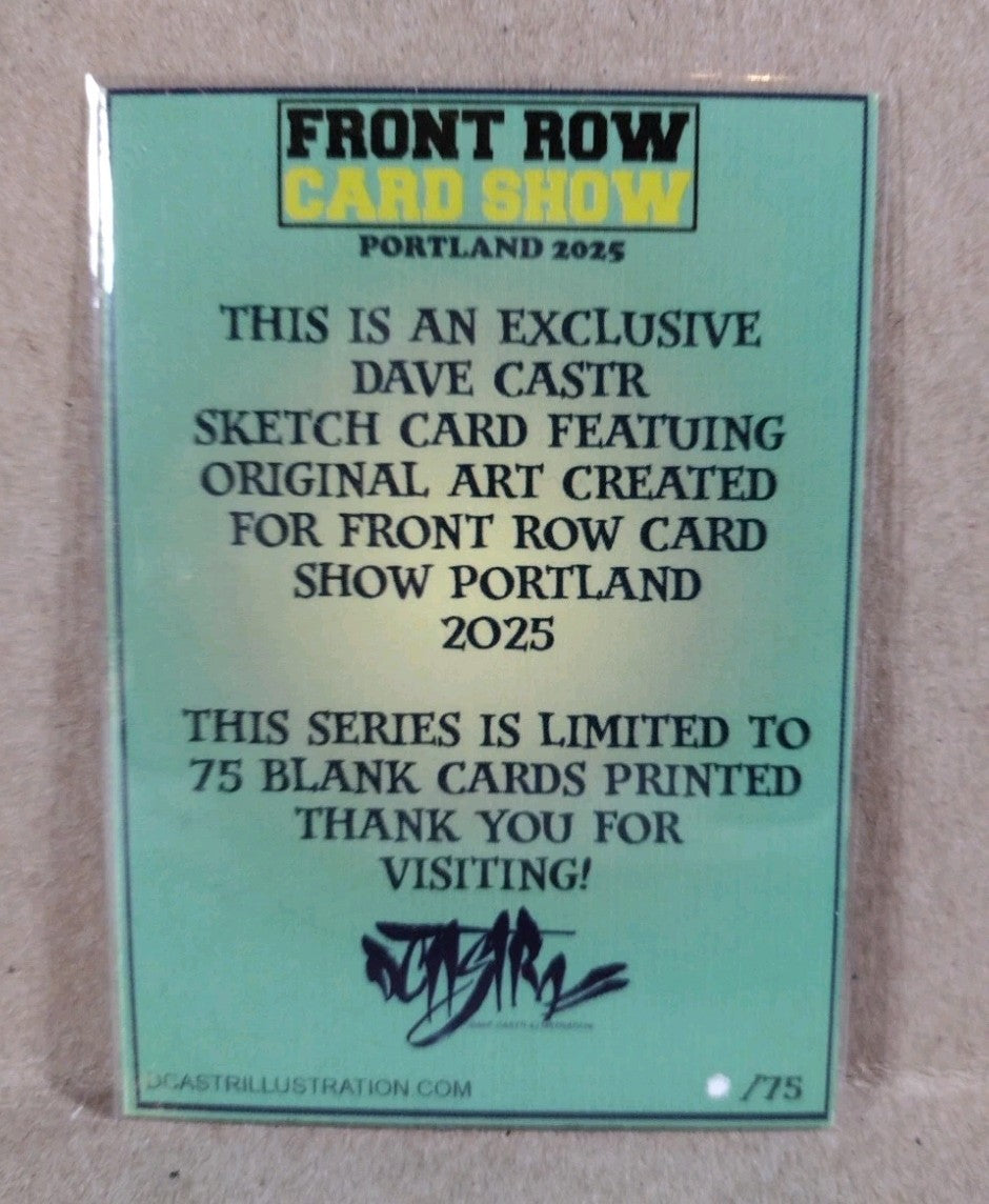 DCastr (2025) Front Row Show Exclusive Sketch Card W Original Sgt Rock Art