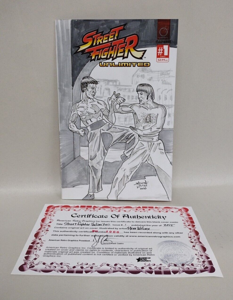 Street Fighter Unlimited #1 Blank Variant Comic W Original Steven Wilcox Art COA