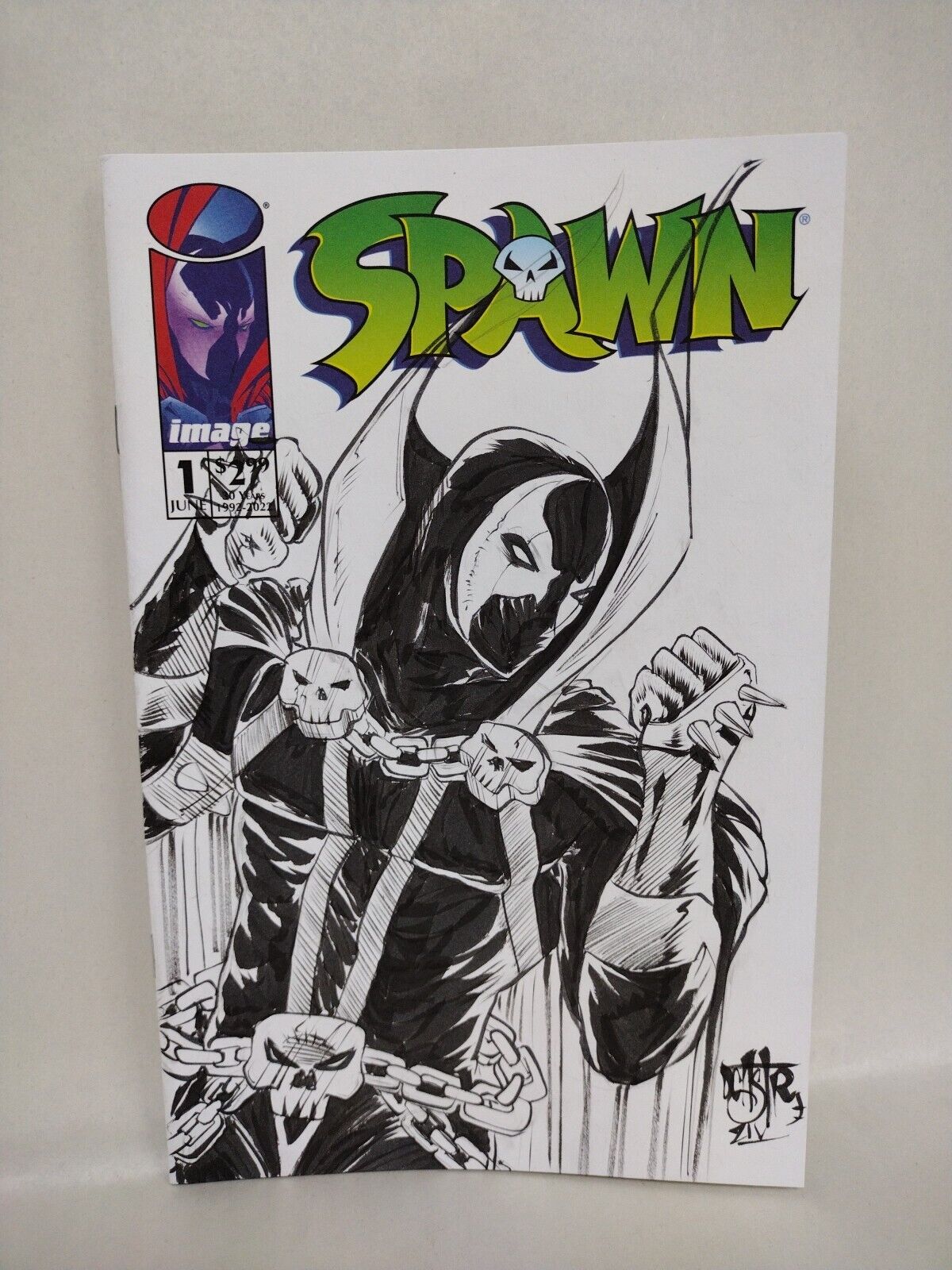 Spawn #1 (2022) Blank Cover Comic w Original offers Art Dcastr w ARG COA #340