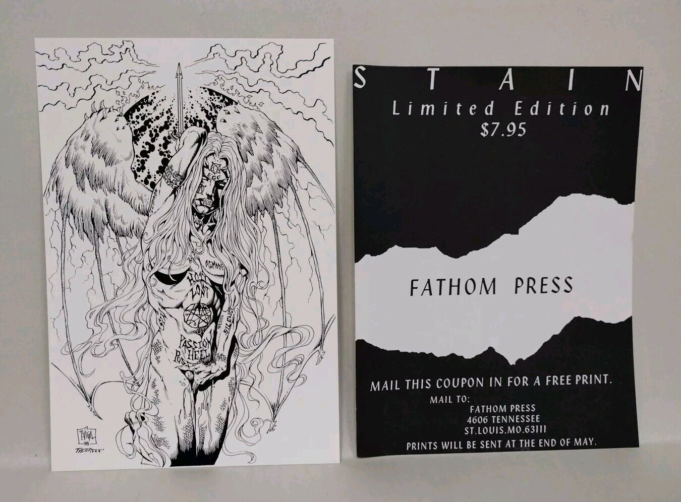 Stain (1998) Fathom Press Signed Limited Edition Comic Lot Set #1 2 0 Tim Tyler 