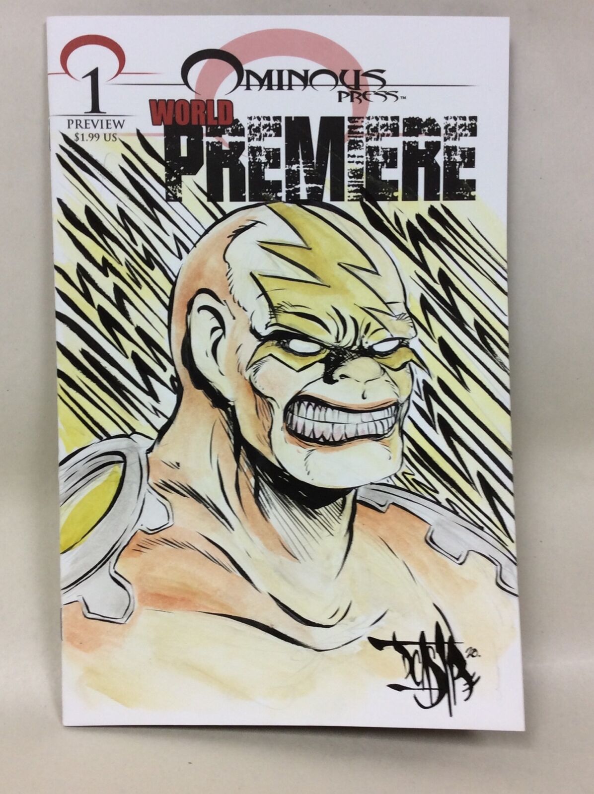 World Premiere Preview #1(2016) Blank Cover Variant Comic W Original Art DCastr 