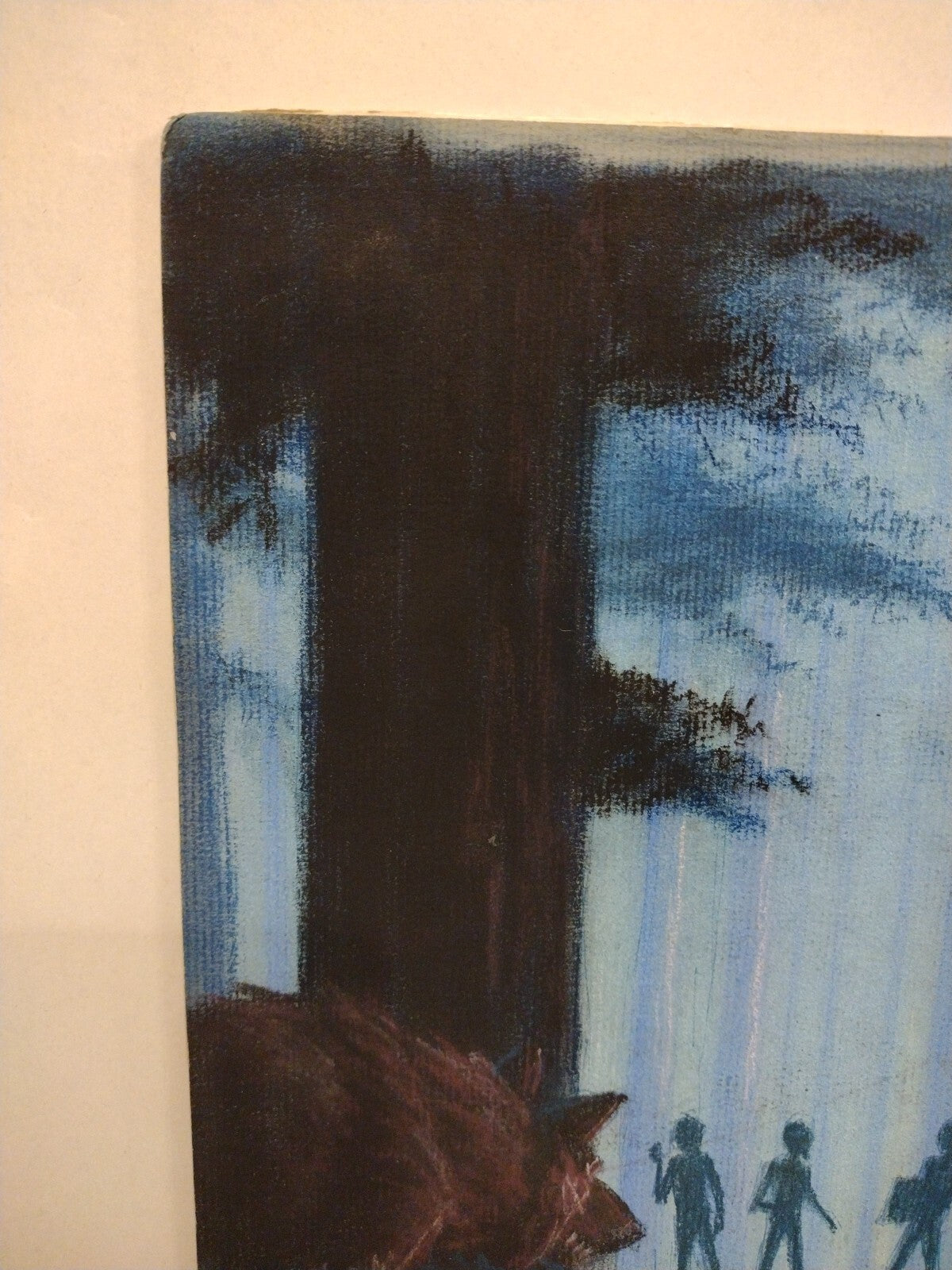 Original Doug Lefler (1984) Fantasy Oil Pastel Illustration Set Wolves Dragon 