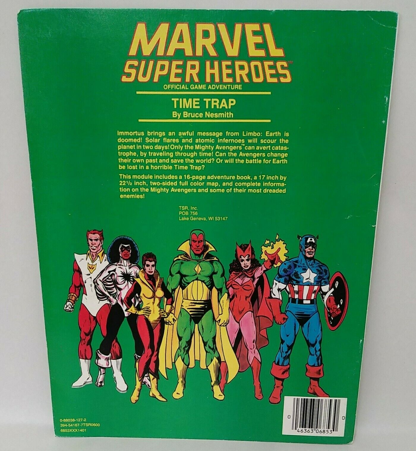 Marvel Super Heroes (1984) MH-2 Time Trap Official Game Adventure 6853 TSR