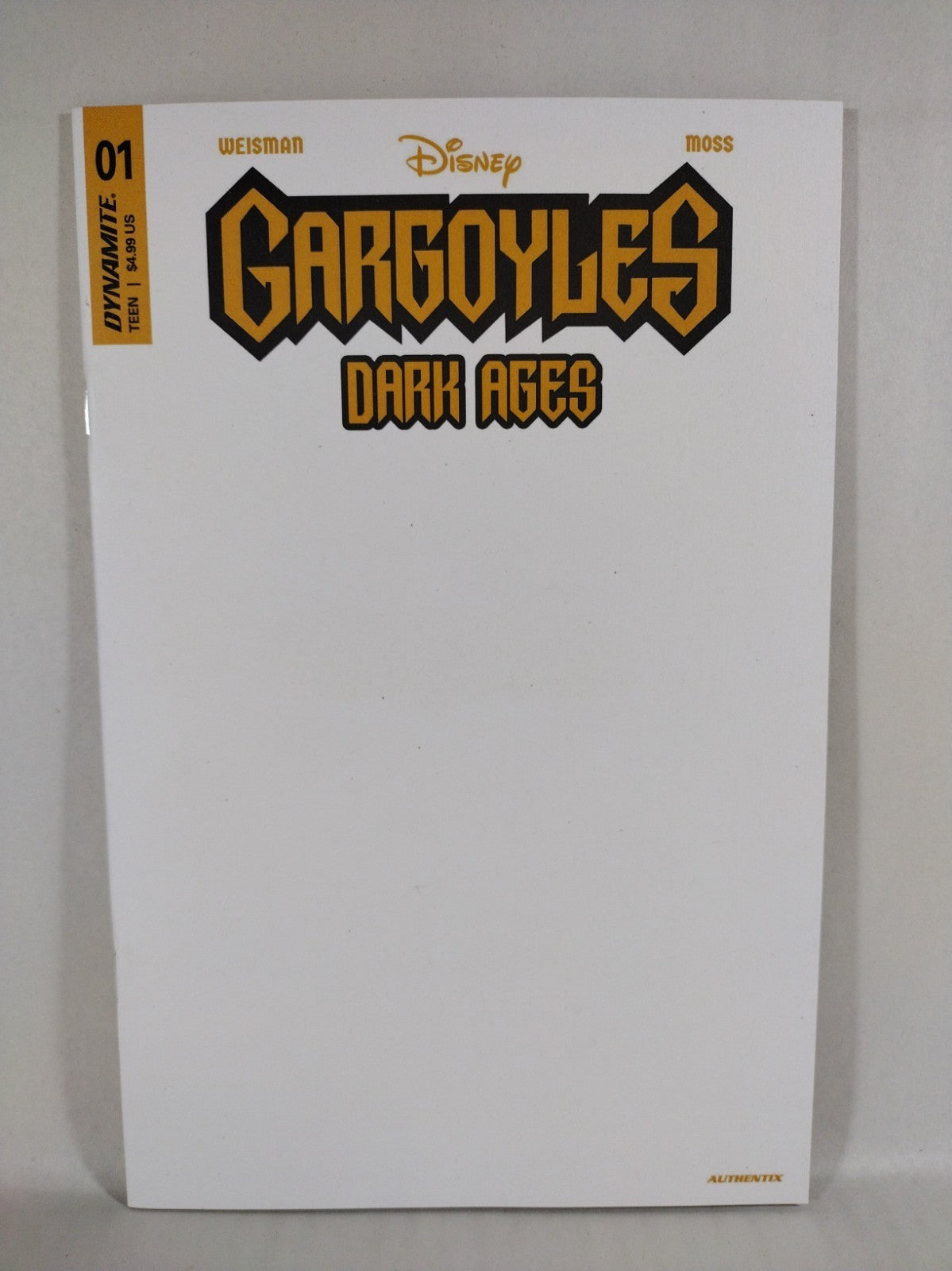 Gargoyles Dark Ages 1 (2023) Disney Dynamite Blank Sketch Variant Cover Comic NM