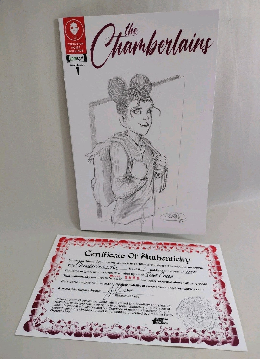 Chamberlains 1 (2025) Keenspot Comic Sketch Variant Cover W Original DCastr Art