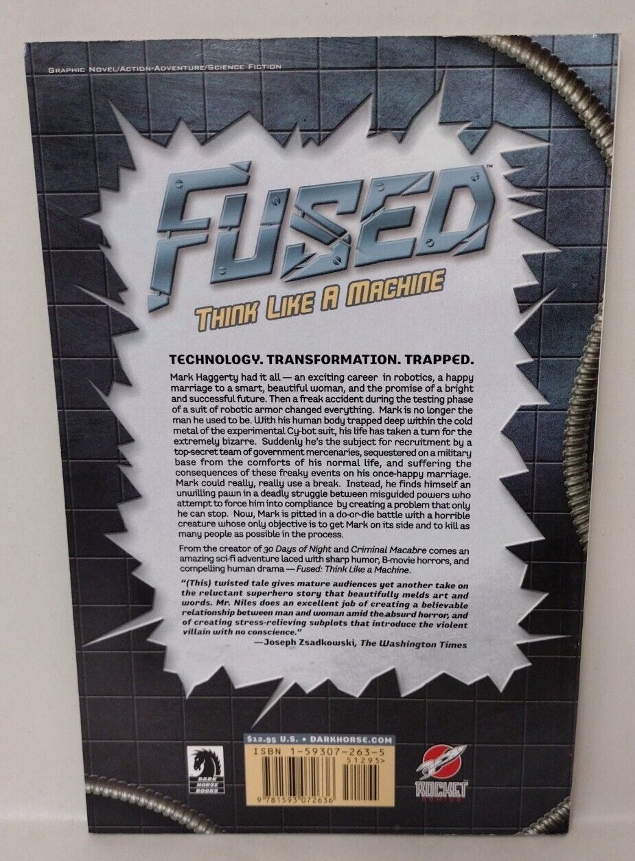 Fused (2004) Dark Horse TPB Set Think Like A Machine & Canned Heat Steve Niles