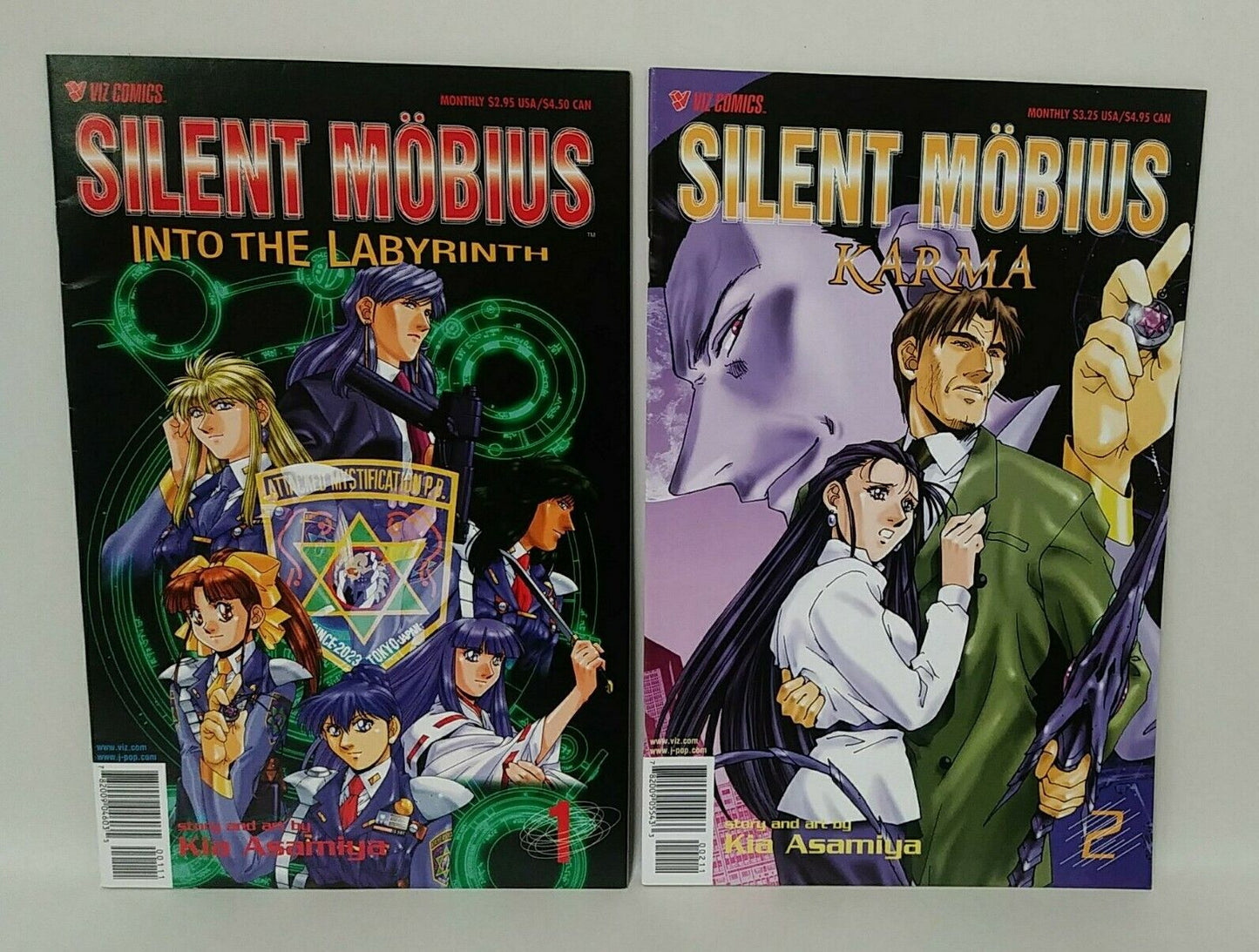 Silent Möbius VIZ Comic Lot Part 2 #2-4 Karma 2 Turnabout 5 Into The Labyrinth 1