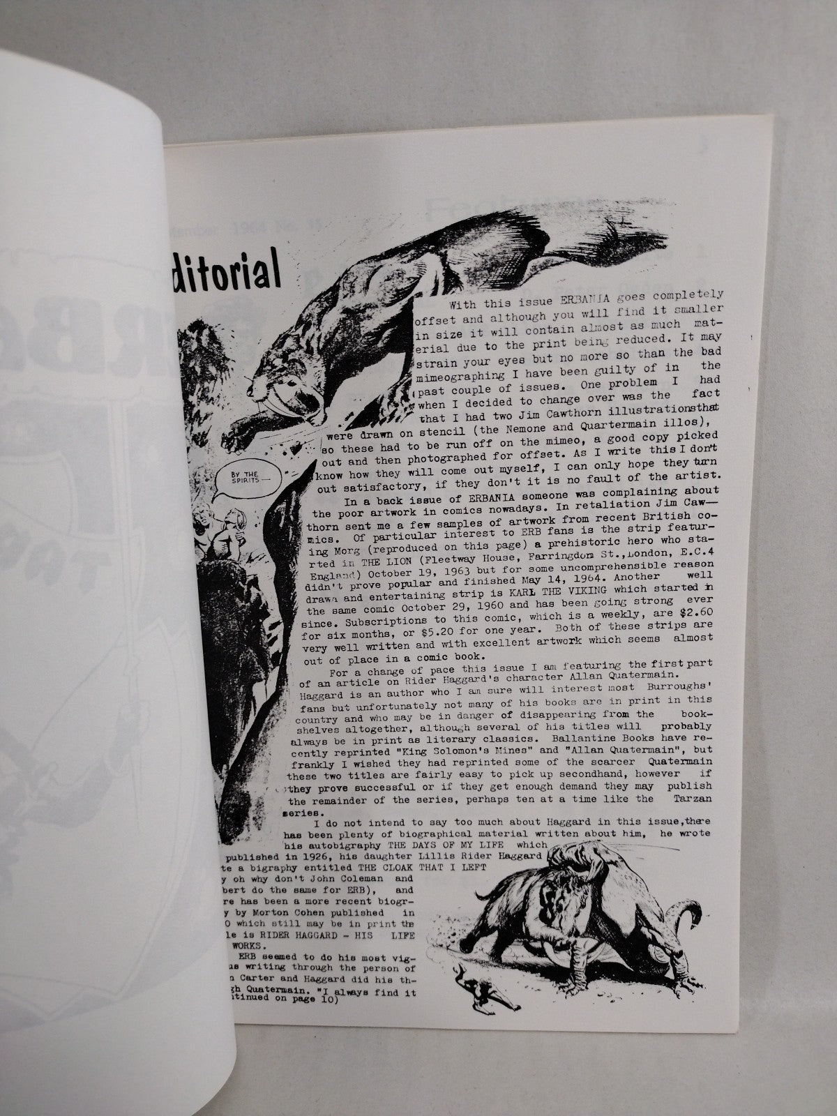 ERBania 1965 Edgar Rice Burroughs Fanzine Lot #15 17 18 19 20 21 22 23 24 Tarzan
