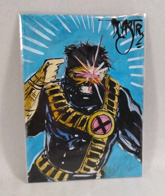 Dave Castr Crusin (2025) OAC Sketch Card W Original Marvel Cyclops Art 
