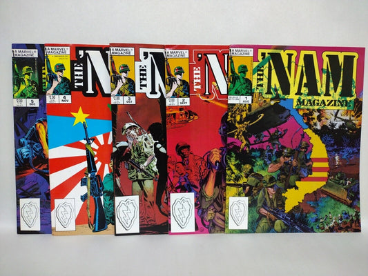 The NAM Magazine (1988) Marvel Comic Lot Set #1 2 3 4 5 Michael Golden FN