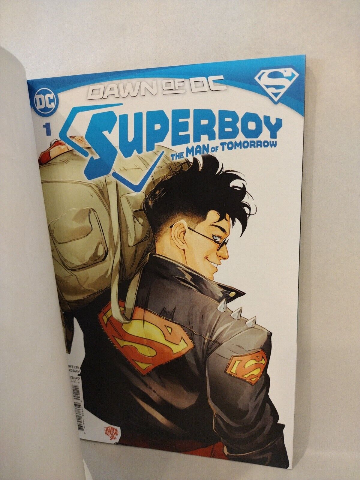 SUPERBOY MAN OF TOMORROW #1 Blank Cover Variant Comic w Original DAVE CASTR Art