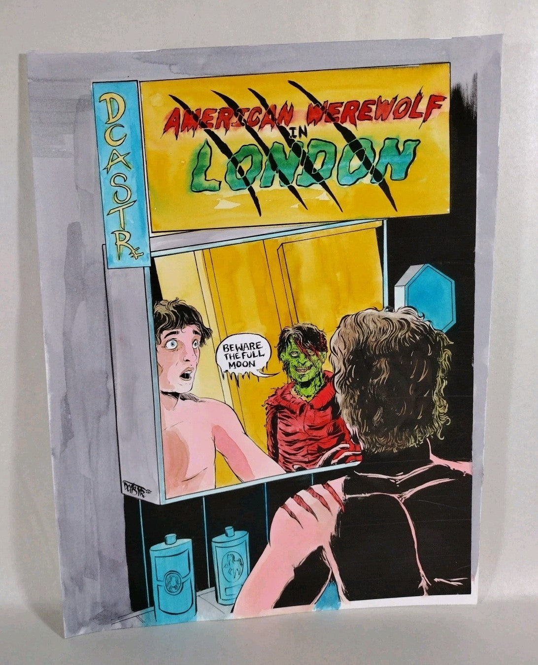 American Werewolf In London #2 (2025) Faux Comic Cover Original + Color DCastr