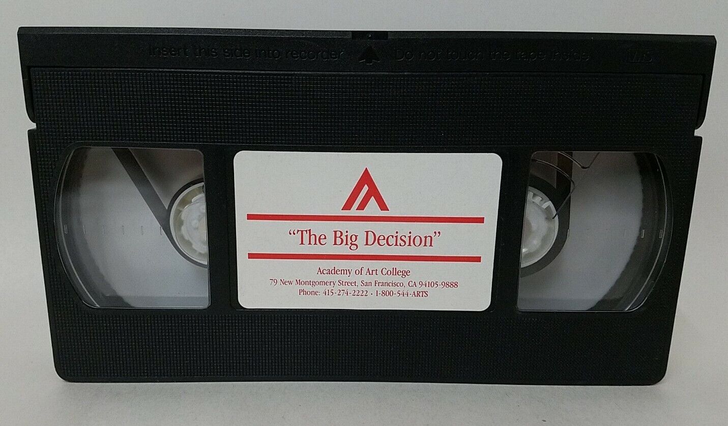 Academy of Art College "The Big Decision" VHS 90's Promotional Trade School