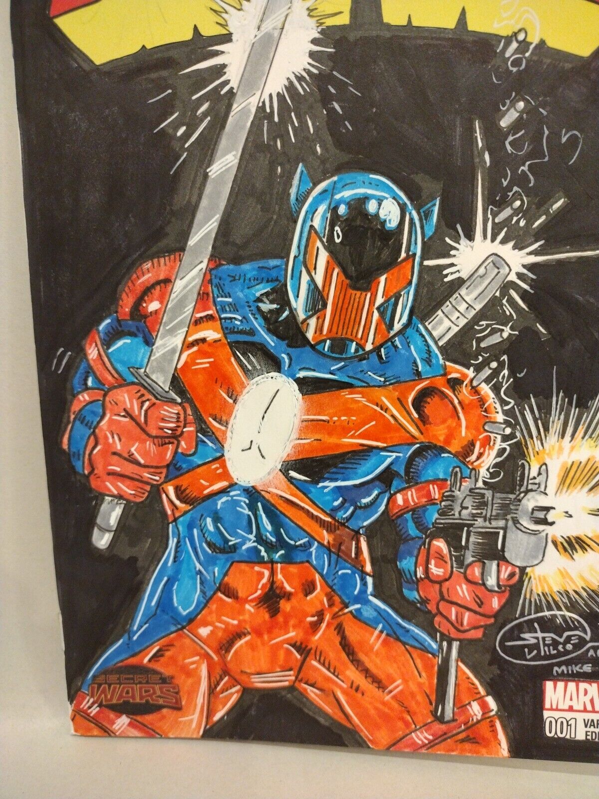 Deadpool's Secret Wars 1 Marvel Sketch Variant Comic W Original Stevn Wilcox Art