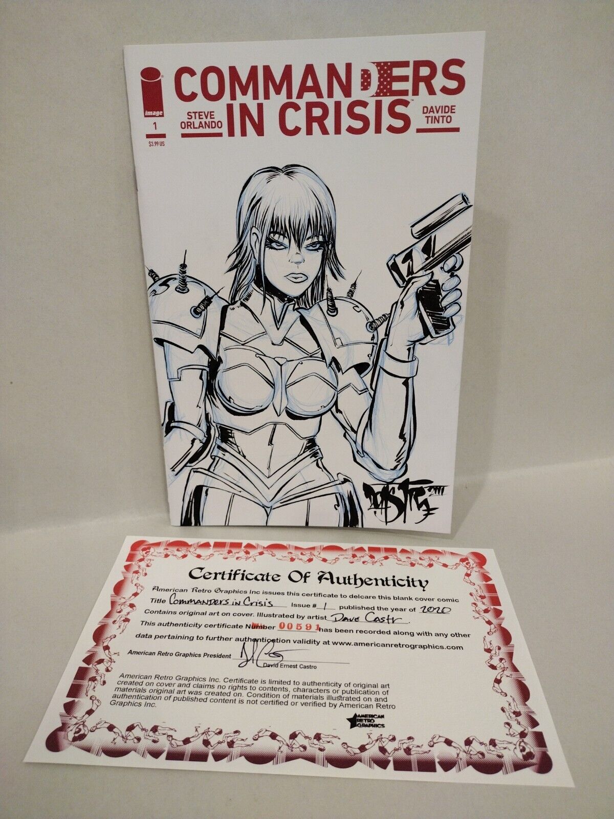 Commanders In Crisis 1 (2020) Blank Cover Image Comic W Original Dave Castr Art