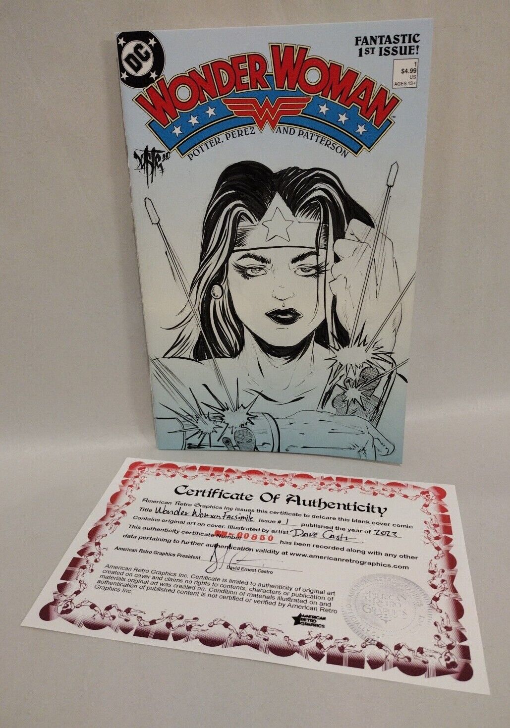 Wonder Woman #1 Facsimile Edition (2023) Sketch Variant W Original DCastr Art