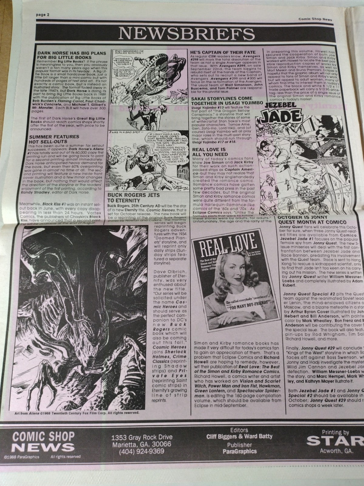 Comic Shop News #60 (1988) August 24th Newsletter Something Strange Continuity
