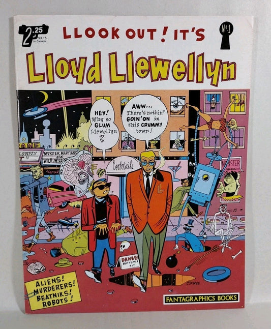 Lloyd Llewellyn (1986) #1 Daniel Clowes Fantagraphics Comic Magazine 1st Print 