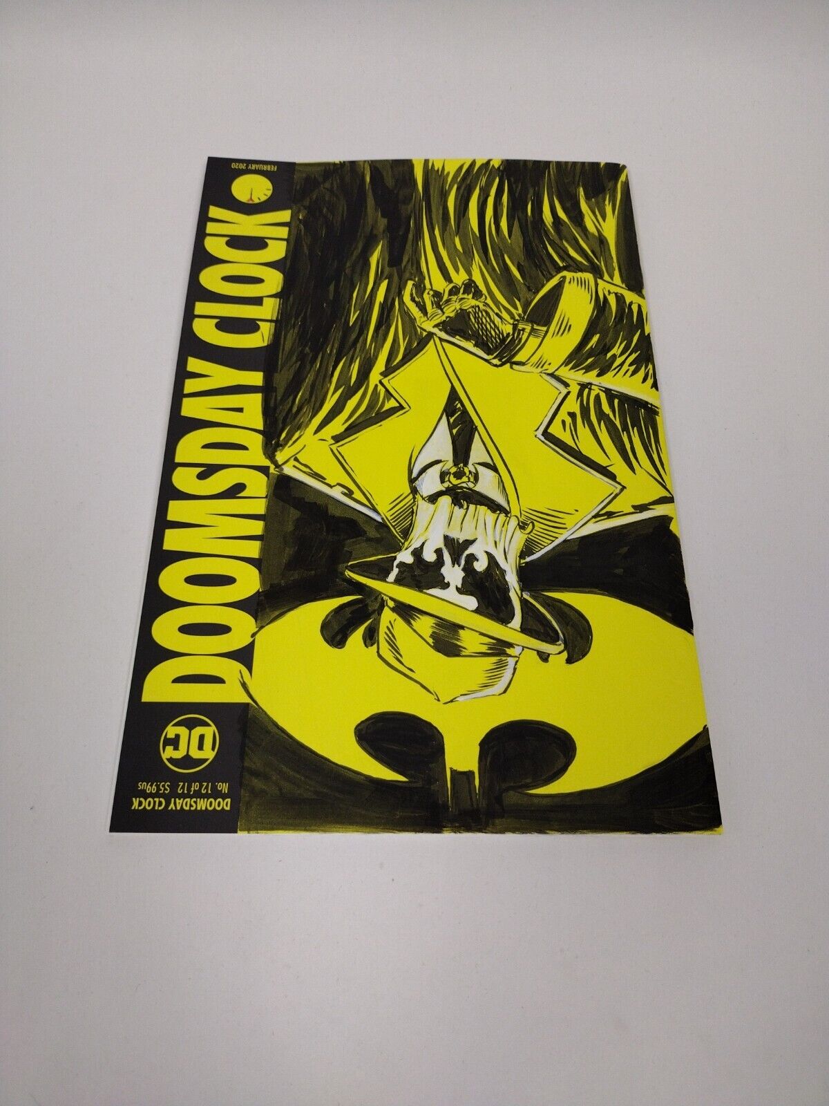 Doomsday Clock #12 (2020) DC Blank Cover Variant Comic W Original Rorschach Art