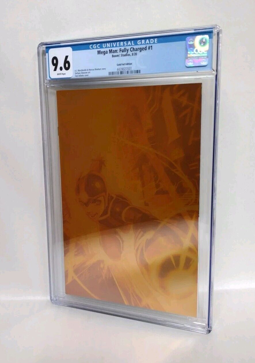 Mega Man Fully Charged 1 (2020) Boom Comic 1:100 Gold Foil Variant Cover CGC 9.6