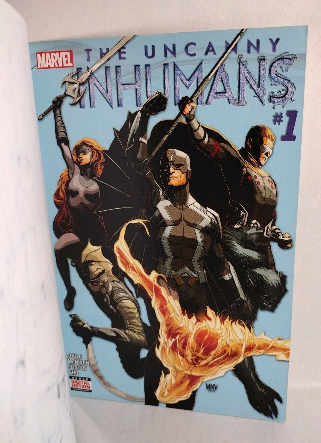 UNCANNY INHUMANS #1 Blank Sketch Variant Comic 2015 w Original UNIDENTIFIED Art