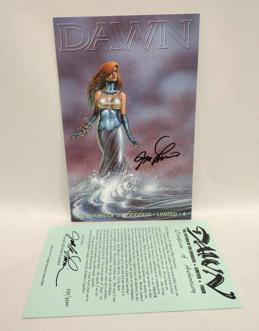 Dawn Return Of The Goddess Limited #4 Signed J M Linsner W COA #'d 739/3500 NM