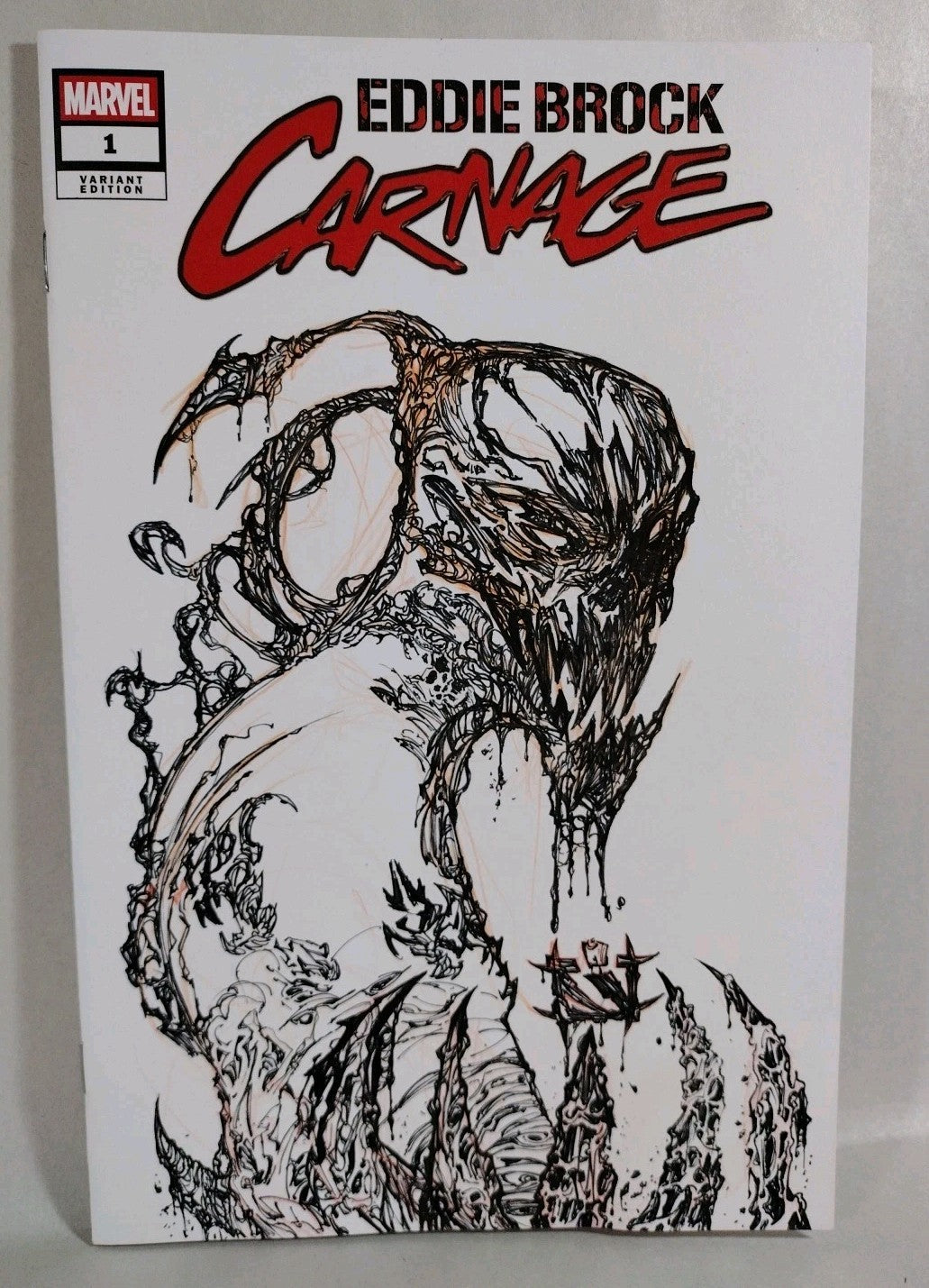 Eddie Brock Carnage #1 (2025) Marvel Sketch Cover Variant W Original JAG Art