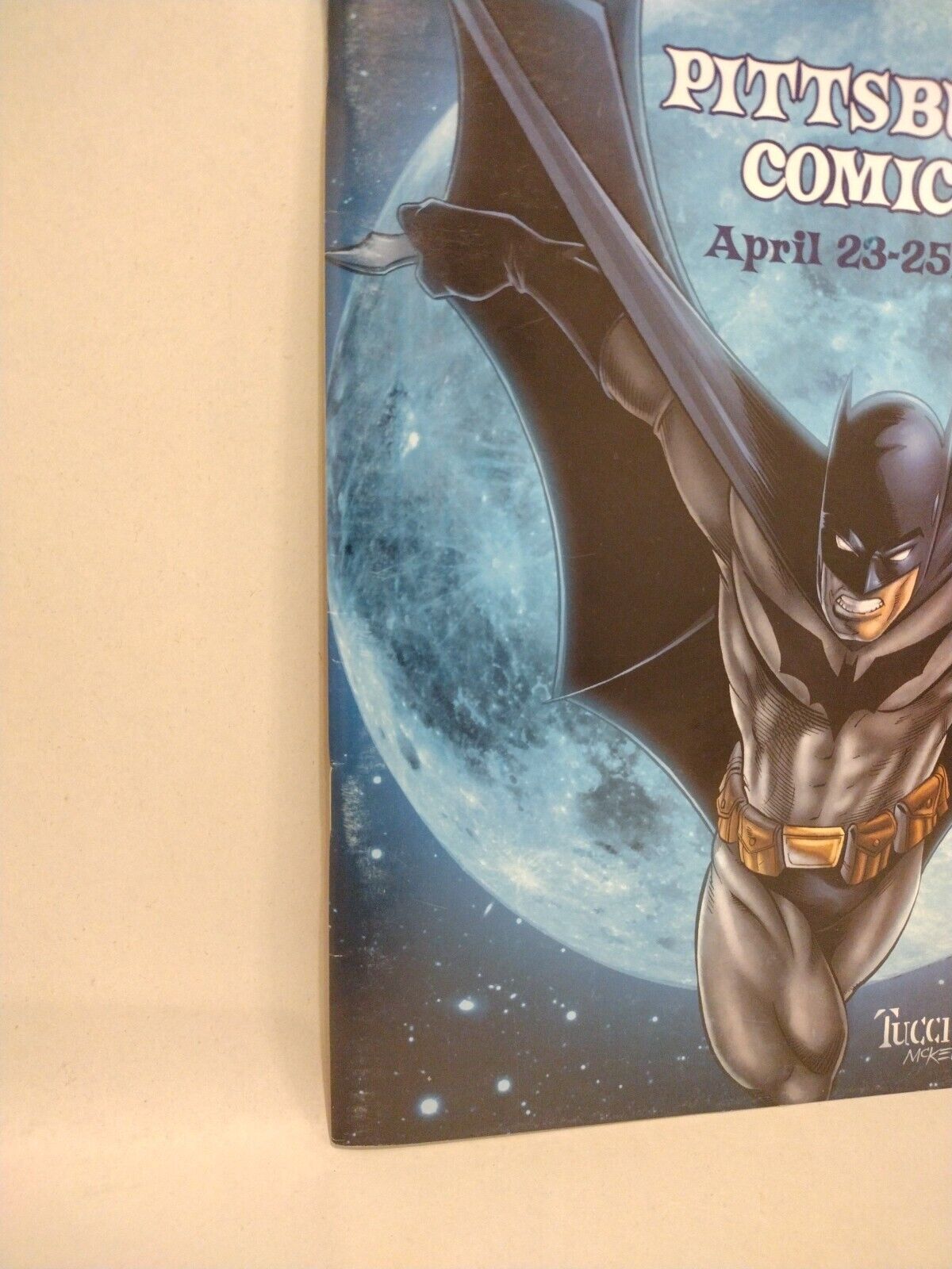 Pittsburgh Comic con 2010 Tucci Batman Cvr Convention Program Signed Tim Vigil 