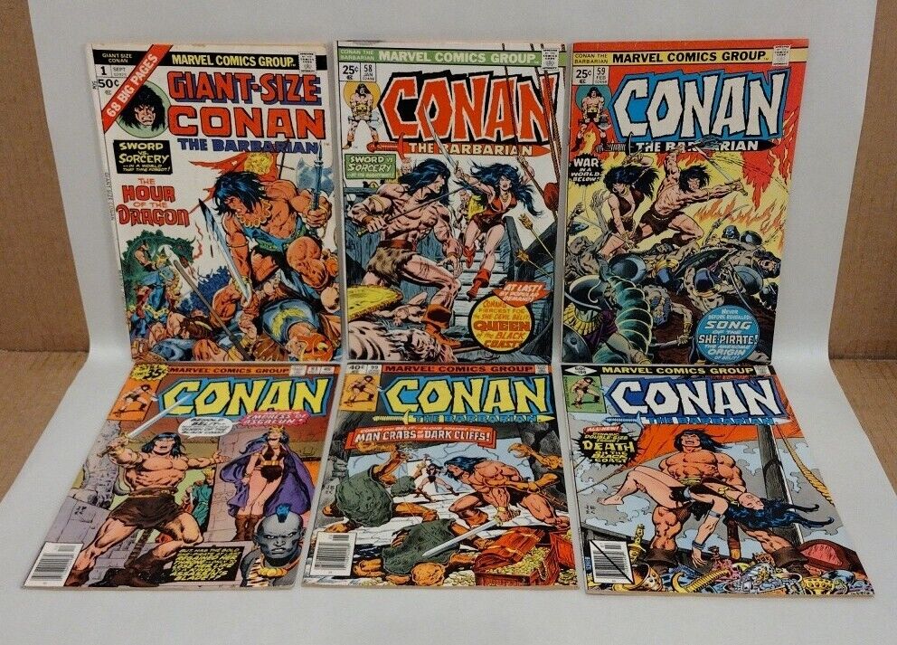 Conan (1974) Marvel Comic Belit 1st App Comic Set Giant Size #1 58 59 93 99 100