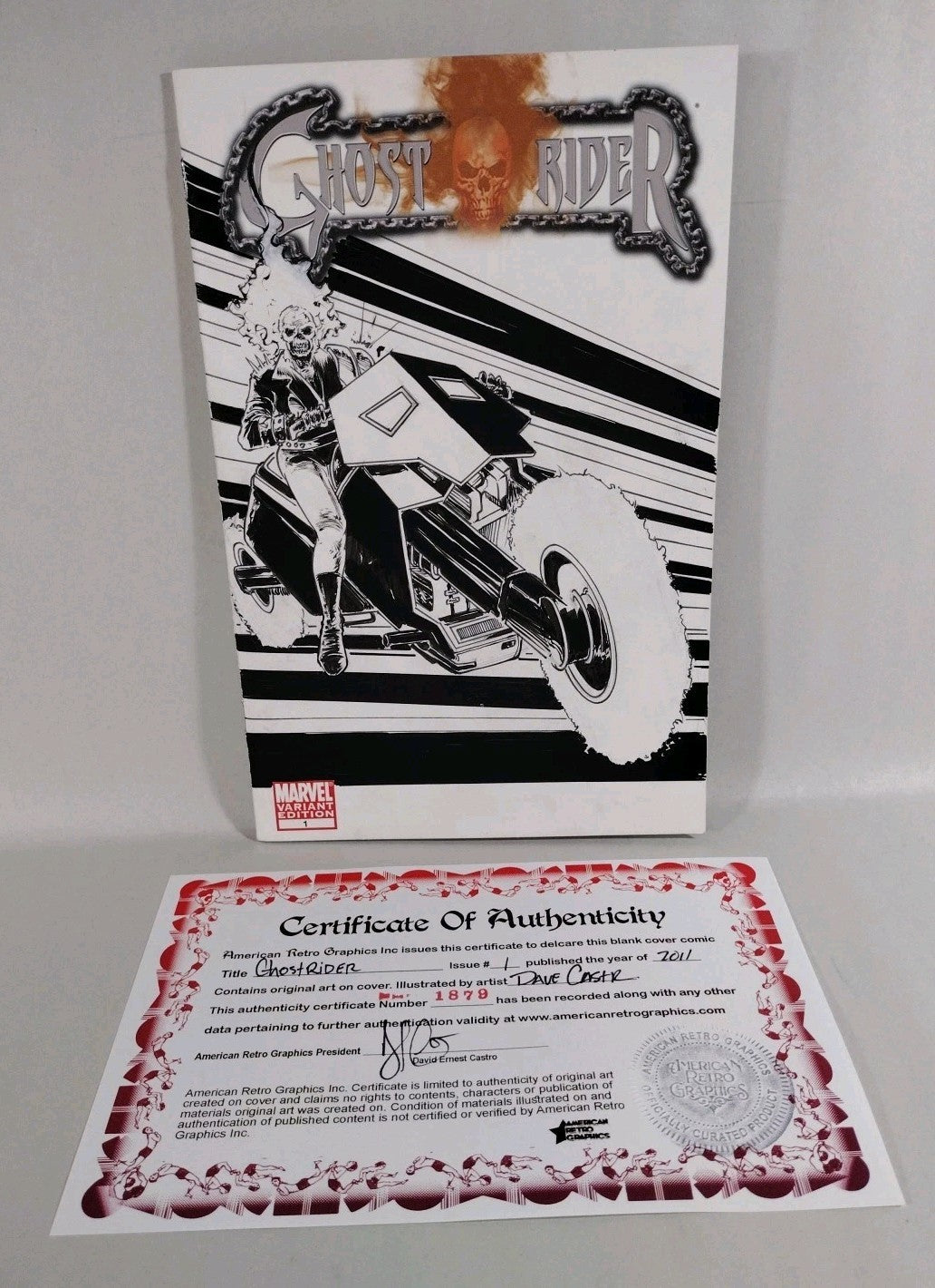 Ghost Rider #1 (2011) Marvel Sketch Cover Comic W Original DCastr Art