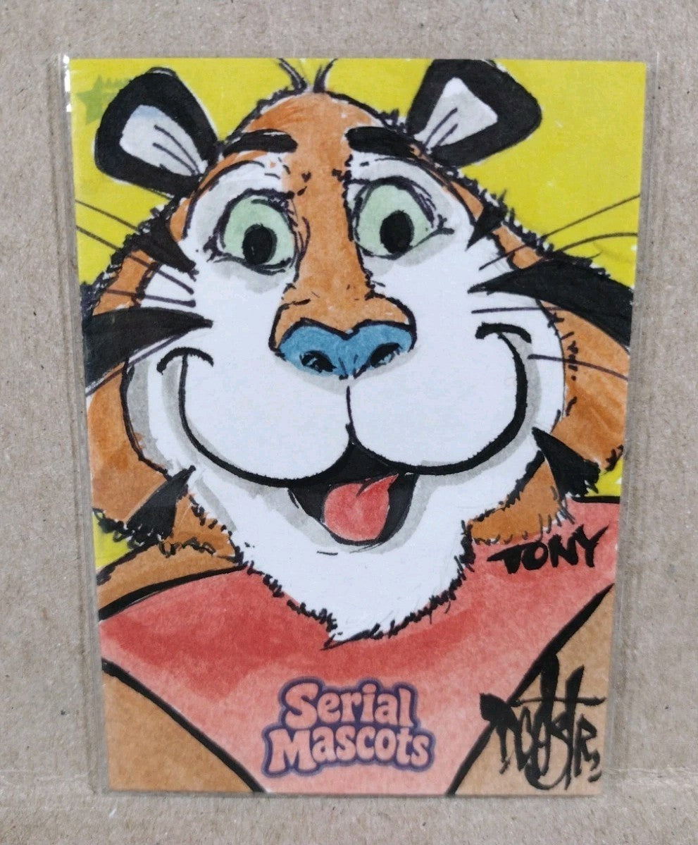 Serial Mascots (2026) ARG Sketch Card W Original Dave Castr Tony The Tiger Art