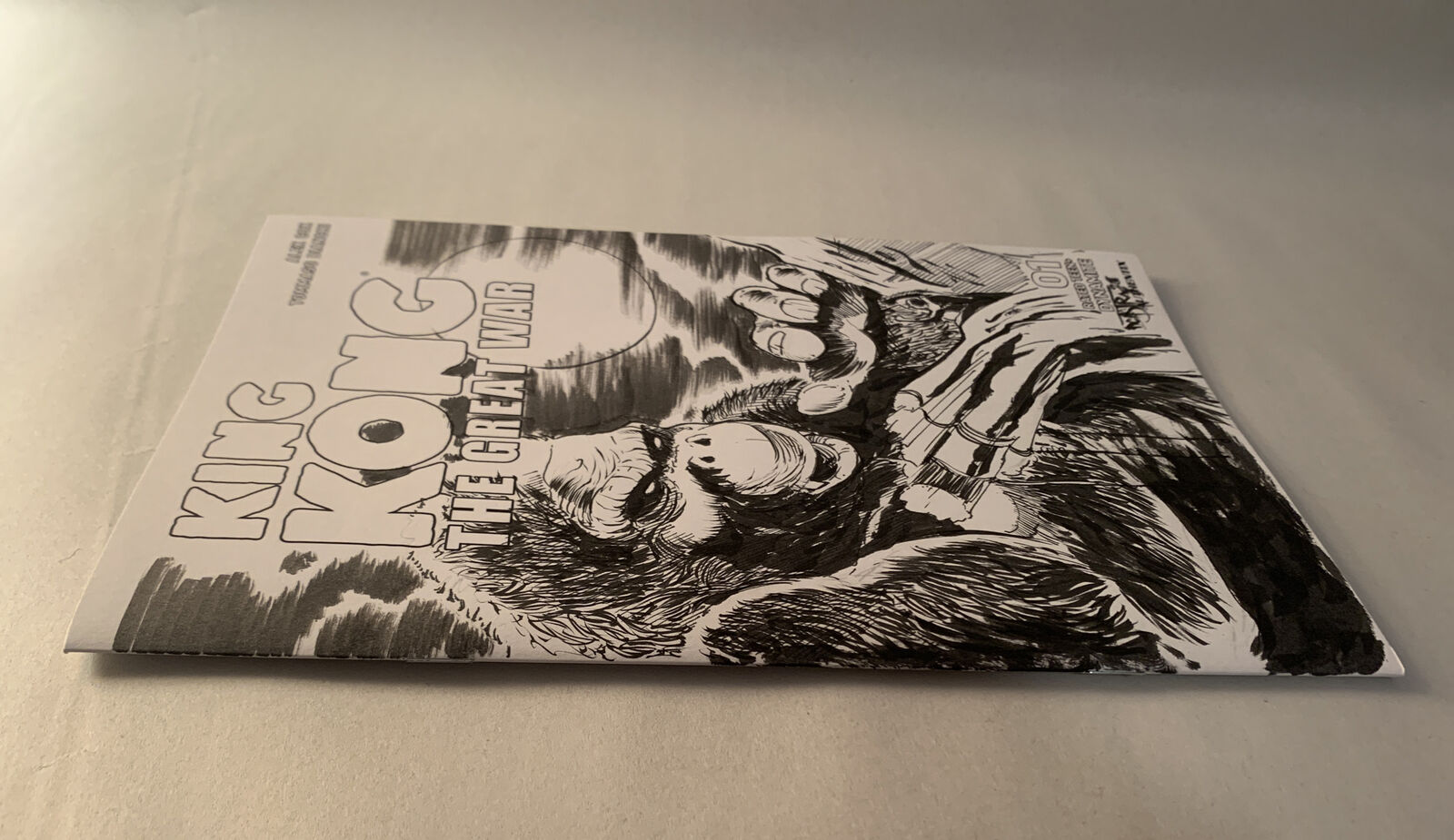 King Kong The Great War #1 (2023) Blank Sketch Cover Comic W Original DCastr Art