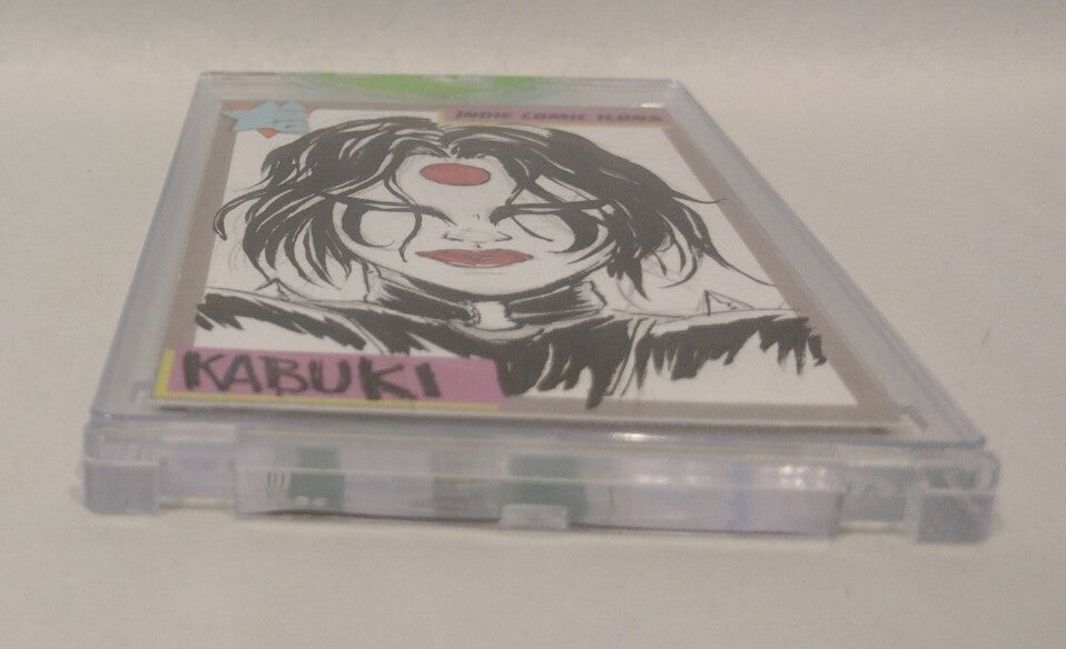 Indie Comic Icons Sketch Card w Original Kabuki Art DCastr (2023) ARG DC Homage