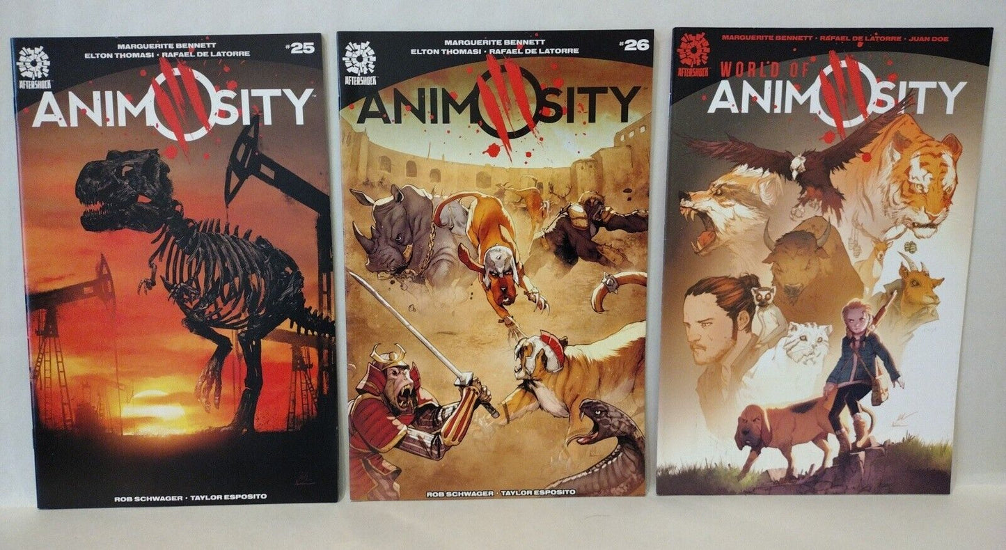 Animosity (2016) Aftershock Comic Book Set 1-26 +World Of 1 Marguerite Bennett 