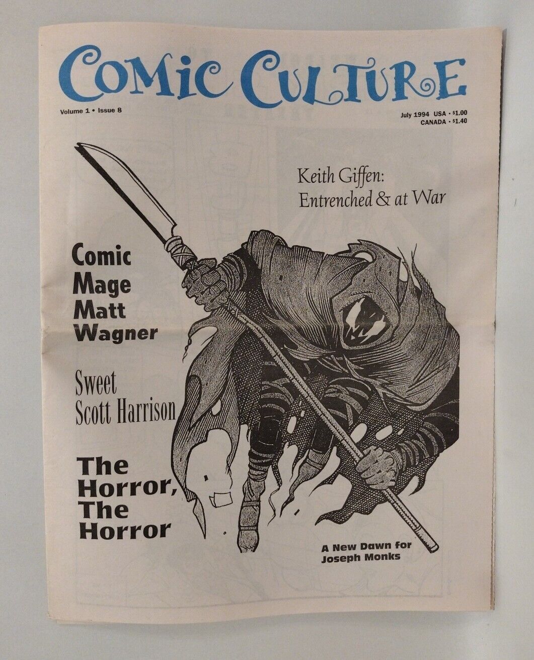 Comic Culture v1 #8 (1994) Comic Magazine Keith Giffen Matt Wagner Grendel Cover