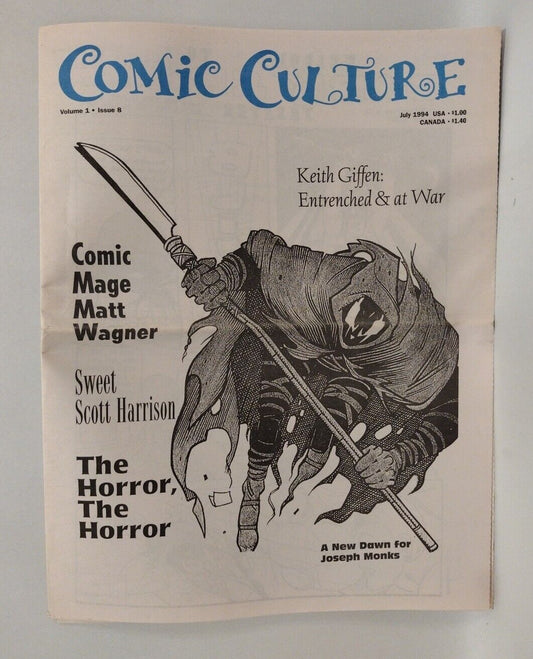 Comic Culture v1 #8 (1994) Comic Magazine Keith Giffen Matt Wagner Grendel Cover