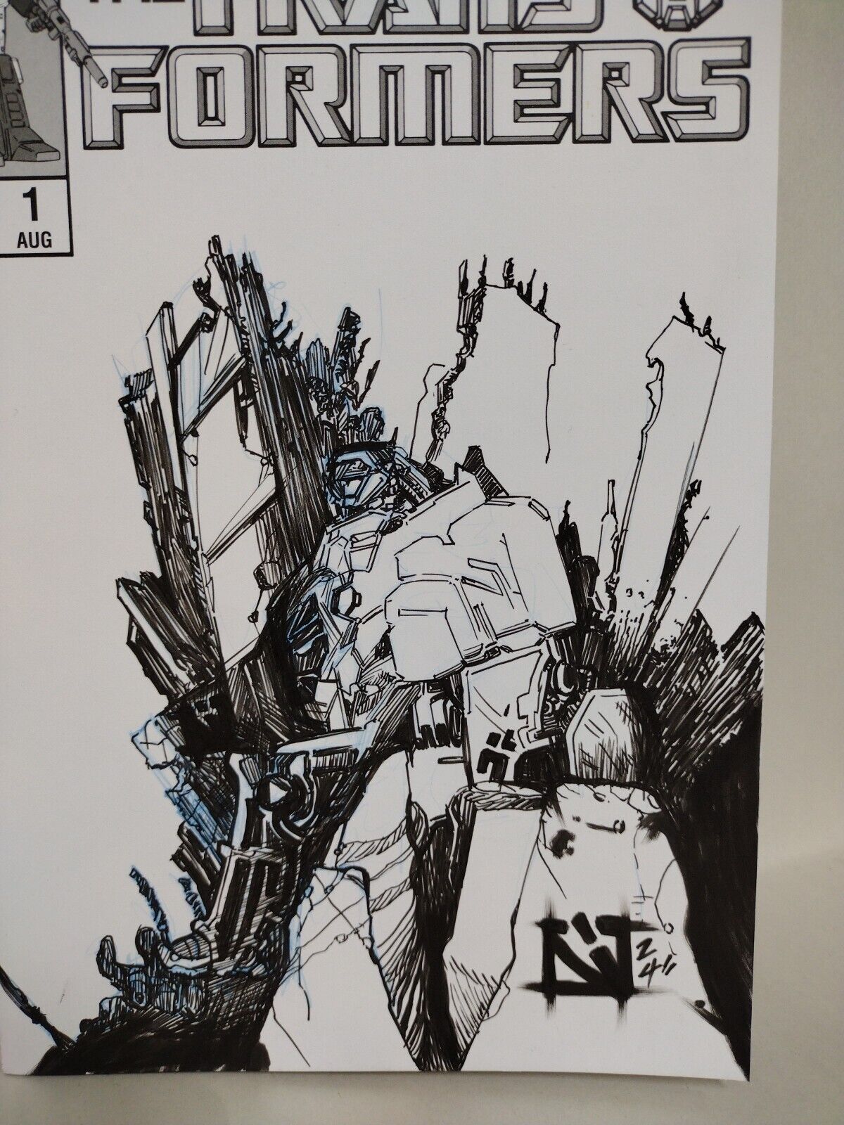 Transformers Facsimile #1 (2024) Image Comic Sketch Variant Cover W Original Art