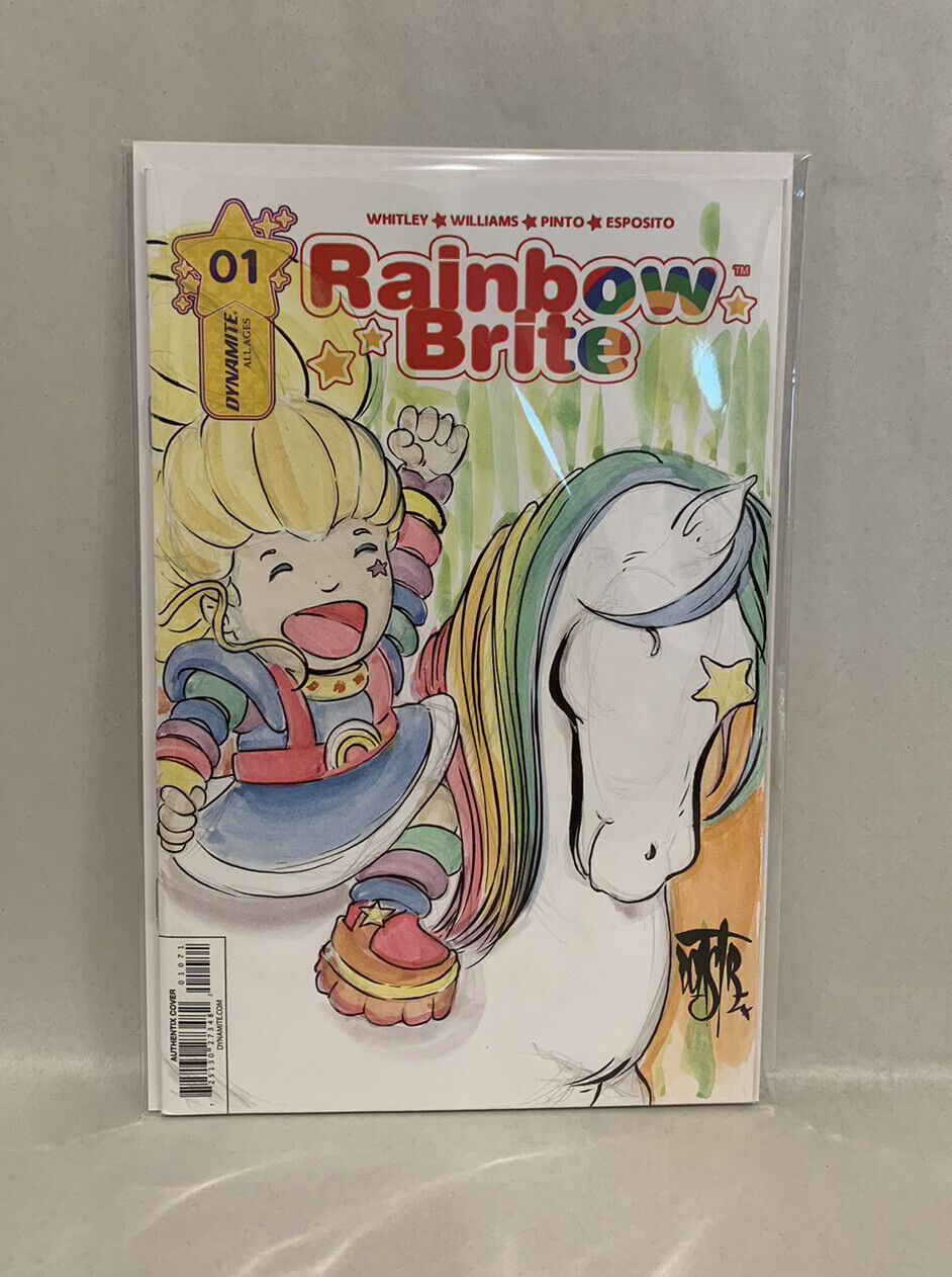 RAINBOW BRITE #1 Blank Sketch Variant Cover Comic 438 W Original Art Dave Castr