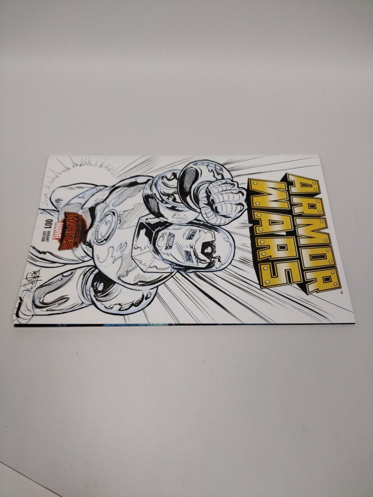 Armor Wars, Secret Wars #1 Blank Cover Variant W Original Iron Man Art ARG COA