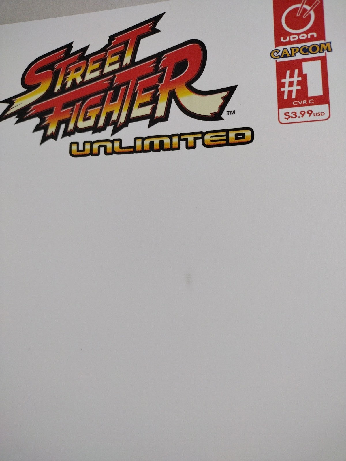 Street Fighter Unlimited #1 (2015) Udon Capcom Blank Sketch Variant Cover Comic 
