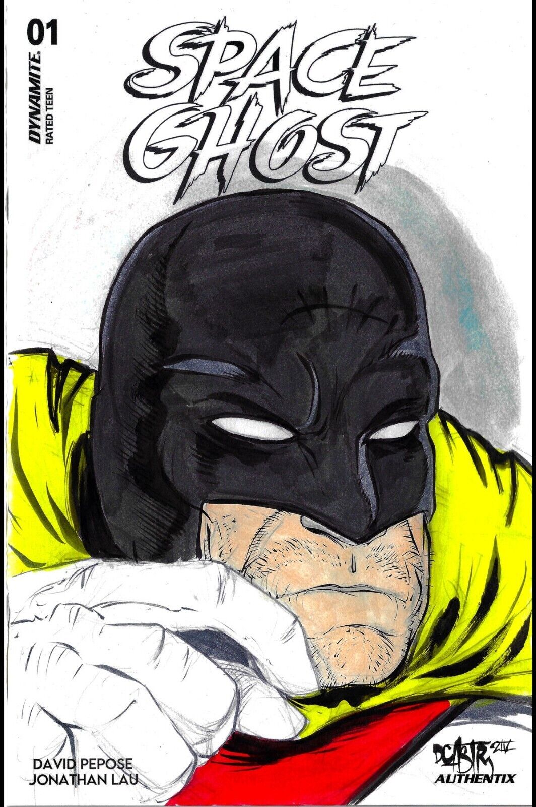 Space Ghost #1 (2024) Dynamite Comic Sketch Var Cover W Original Dave Castr Art