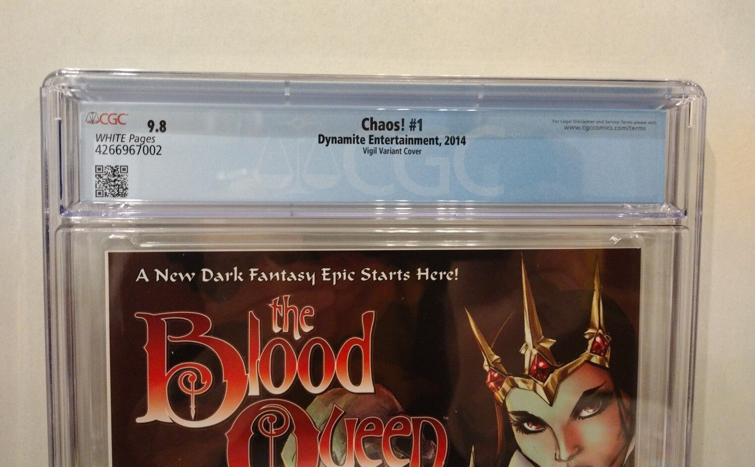 CHAOS 1 (2014) Rupps Exclusive Tim Vigil Evil Ernie Variant Cover 1/500 CGC 9.8